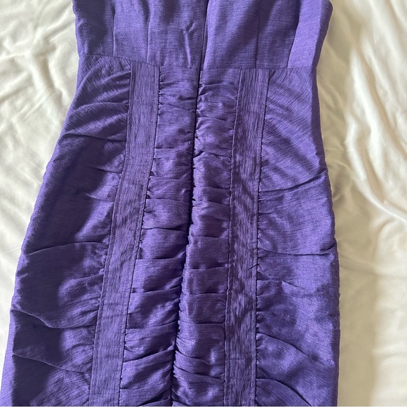 Nanette Lepore Ruched Purple Mini Dress- Sz Women’s 4 - Picture 3 of 10